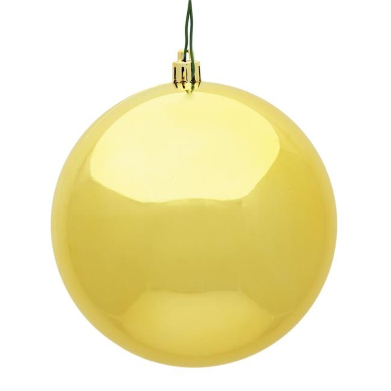 2.75 in. Honey Gold Shiny UV Treated Christmas Ornament Ball - 12 per Bag